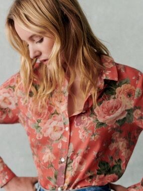 Sezane Pierro Shirt Almeria Print - Size 36